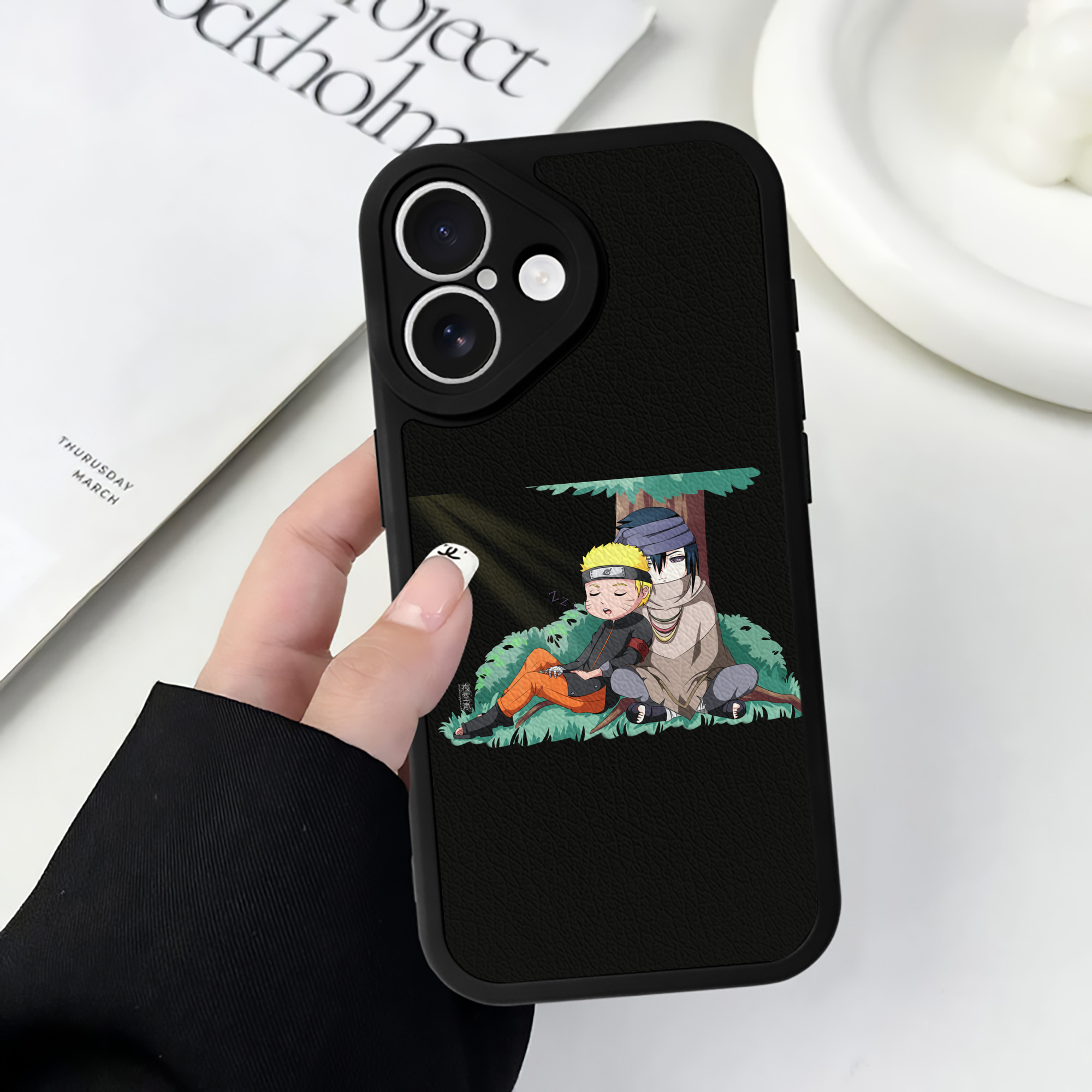 （画像用） NARUTO -ナルト- うずまき ナルト Uzumaki Naruto 【iPhone 16シリーズ対応】シリコンスマホケース（レザー調） 材質：シリコン